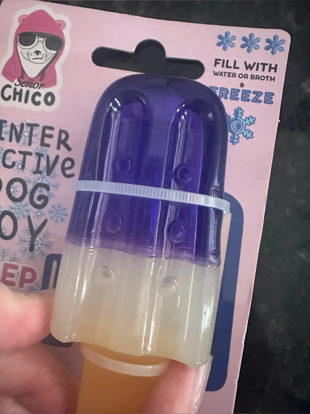 Dog popsicle rubber freeze chew toy NEW